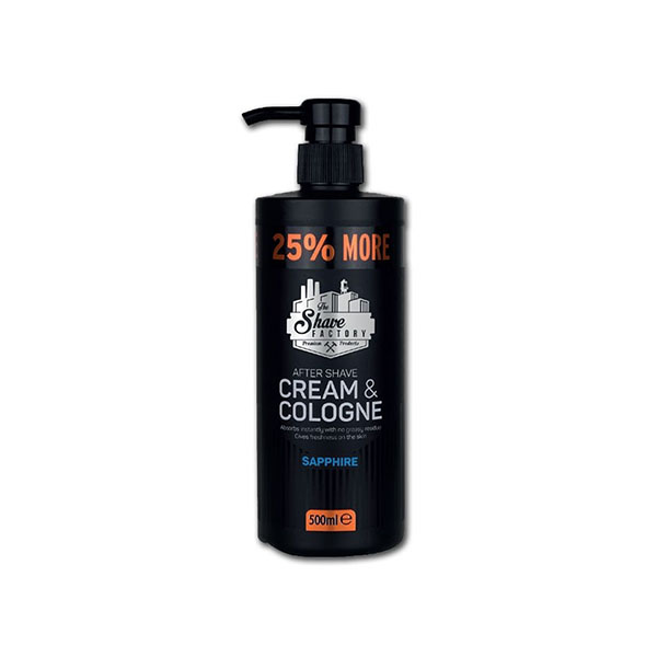 The Shave Factory After Shave Cream & Cologne Sapphire 500ml