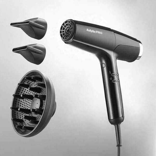 Babyliss Pro Falco Dryer BAB8550BE Black/Silver – 2000 Watt