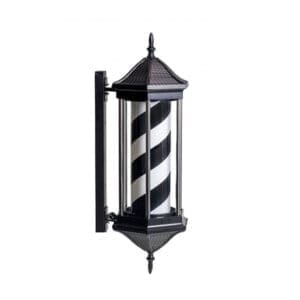 Barber Pole Hexagon Black