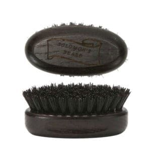 Solomons Beard Pocket Beard Brush Black Wood