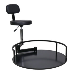 Περιστρεφόμενο σκαμπό κουρείου που προσαρμόζεται σε πολυθρόνα barber